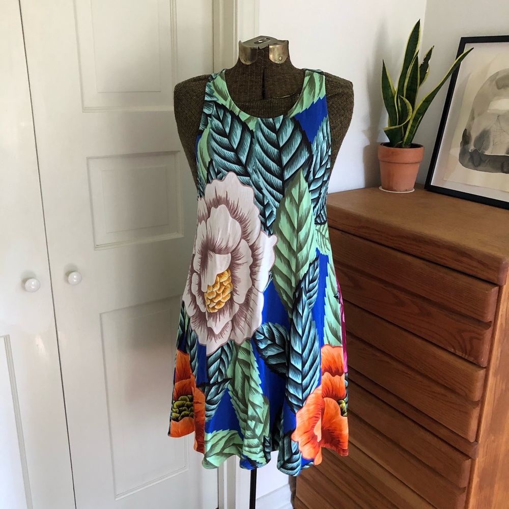 Mara Hoffman sleeveless racer back floral dress S